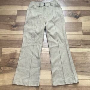 LVIR tan wide leg trousers. Size XS